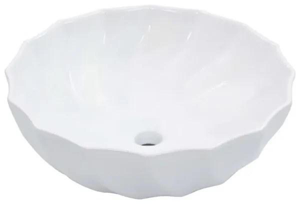 VidaXL Chiuvetă de baie, alb, 46 x 17 cm, ceramică