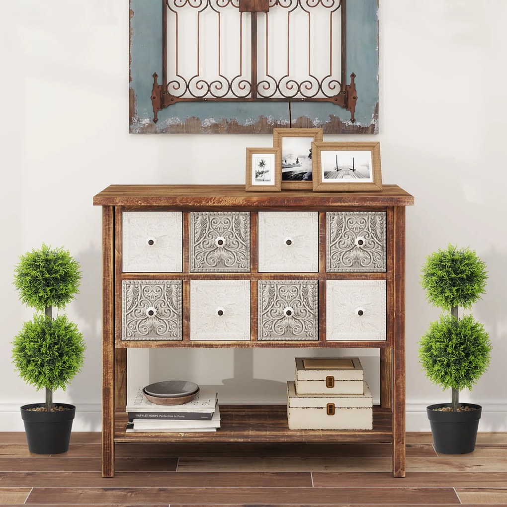 HOMCOM Set de 2 plante artificiale decorative, bile de buxus 60 cm cu ghiveci, plastic, verde | Aosom Romania