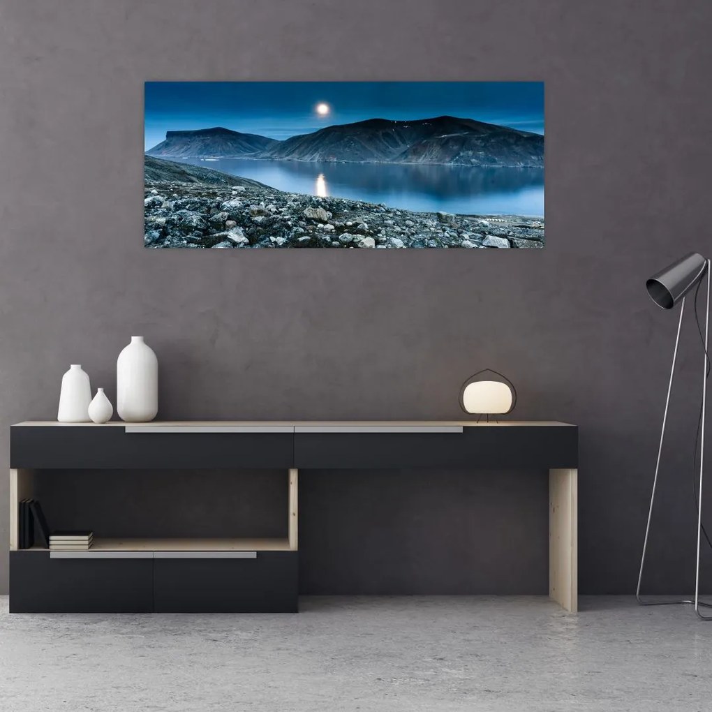 Tablou - Islanda noaptea (120x50 cm)