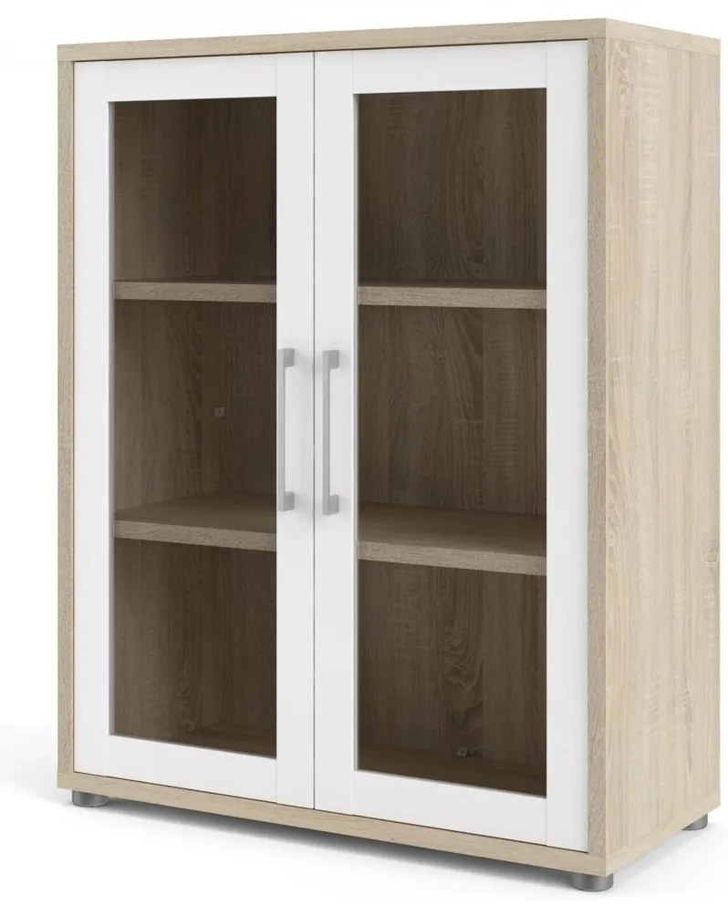 Uși pentru dulap Modulo 83,6 x 105,4 cm vitrat, alb / transparent