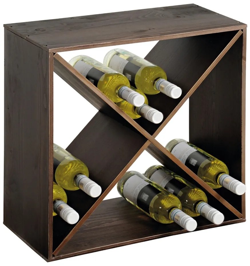 Kesper 69241 Raft pentru vin, finisaj închis, 50 x50 x 25 cm