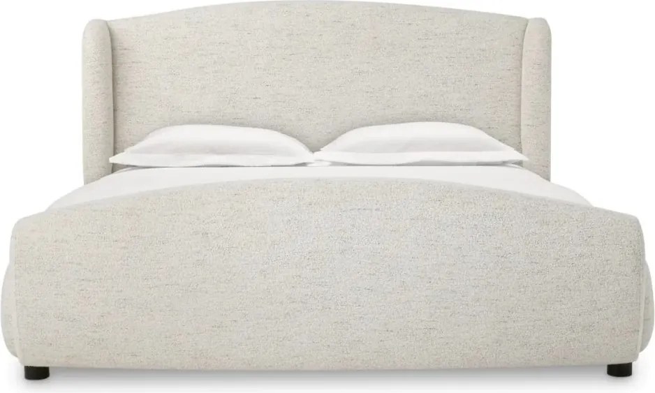 Pat dublu tapitat design elegant LUX Mellory, Seashell off-white