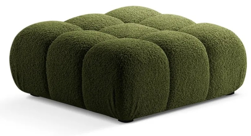 Taburet modular verde cu tapițerie din țesătură bouclé Bellis – Micadoni Home