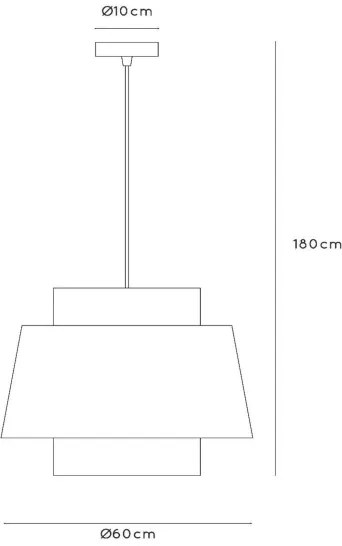 Lustră pe cablu Lucide 21435/60/38 TRIBUTE 1xE27/40W/230V crem