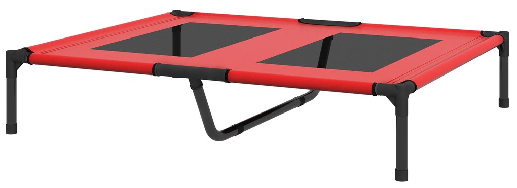 PawHut Pat pe picioare pat pentru câini pisici pat de camping pat ridicat animale material Oxford textilenă micro-perforată metal | Aosom Romania