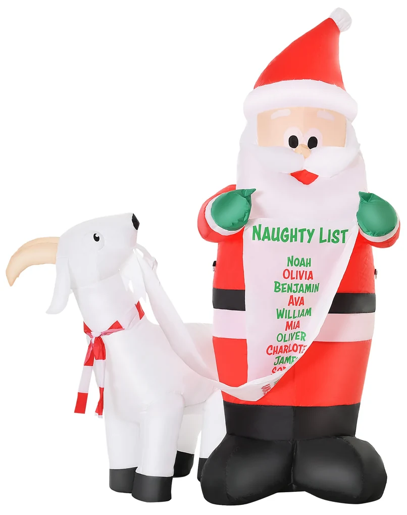 Harun_Balloon　A883★逸品‼️クリスマス‼️2m10cm HOMCOM Mos Craciun Gonflabil, Lumini LED Integrate, Decoratiune de