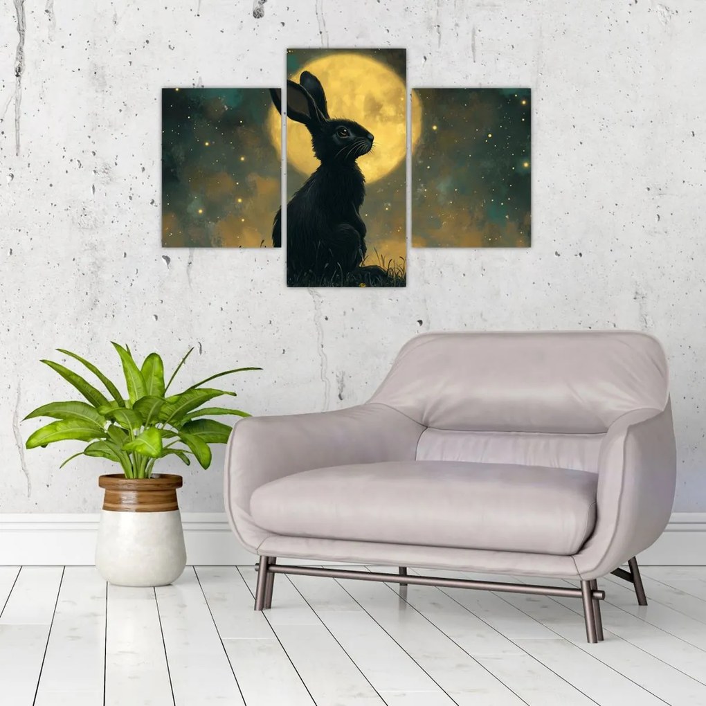 Tablou - Iepure cu lună (90x60 cm)