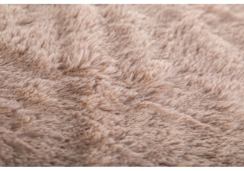 Pătură maro din blană artificială 150x200 cm Ruby – Tiseco Home Studio