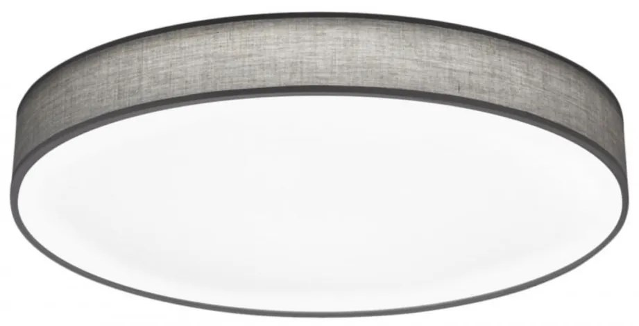 Plafoniera LED Lugano bumbac, 1 bec, diametru 75 cm, gri, 230 V, 60 W