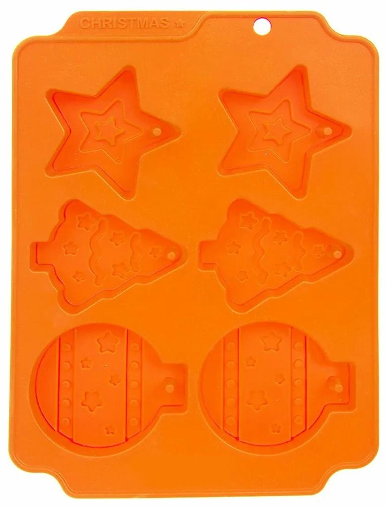 Formă de copt din silicon Orion pentru decorațiuni Crăciun, 17 x 23 cm , portocaliu
