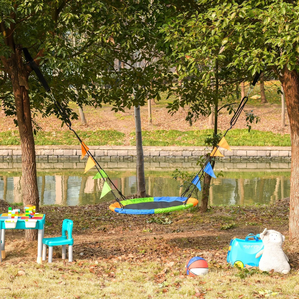 Leagan rotund Outsunny, pentru copii +3 ani, multicolor | Aosom Romania