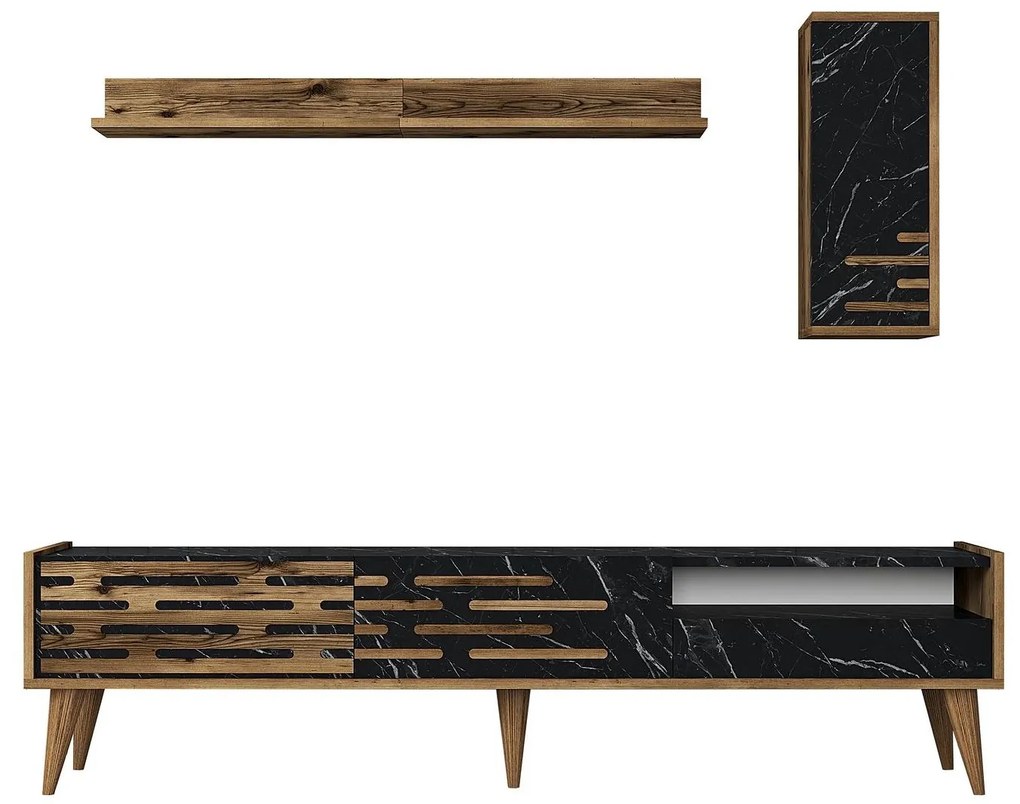 Mobilier living Tonase (Nuc + negru + marmură) . 1095655