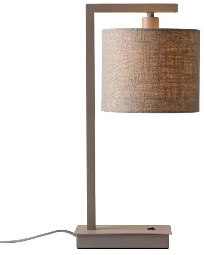 Veioza metal sand si abajur in inchis Boston