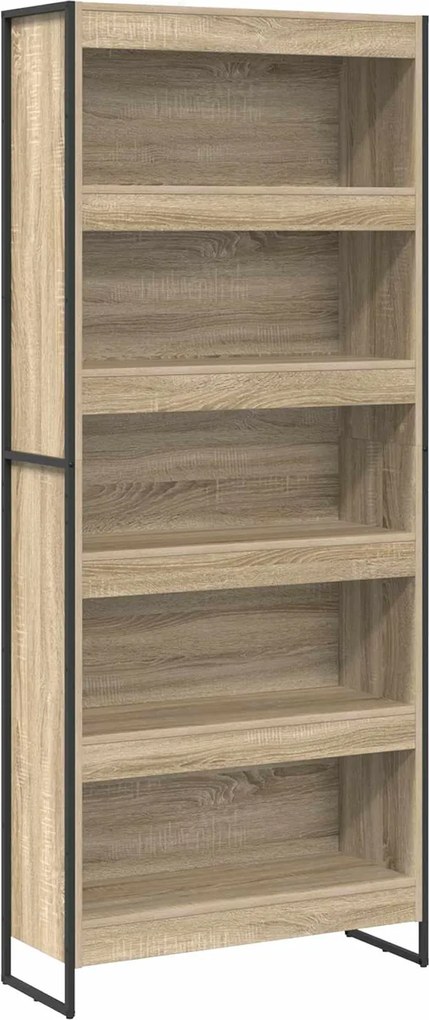 vidaXL Dulap pentru cărți 2 pcs Sonoma 80 x 30 x 155 cm Lemn compozit