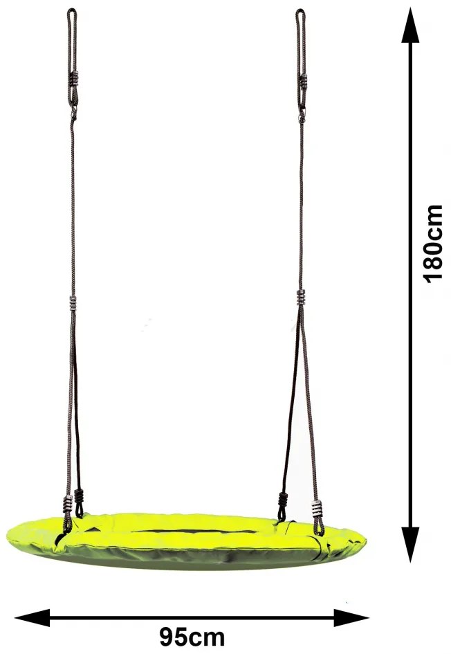 Leagăn tip cuib de barză galben 95cm