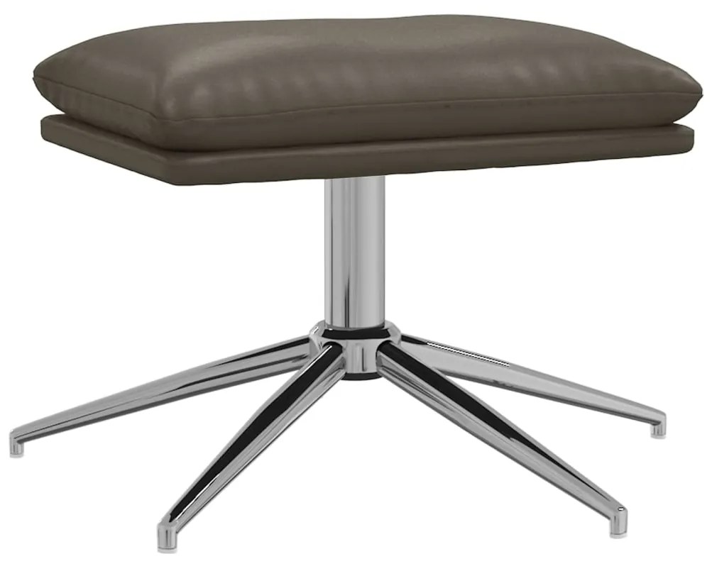 341566 vidaXL Taburet, gri, 45x29,5x35 cm, piele ecologică