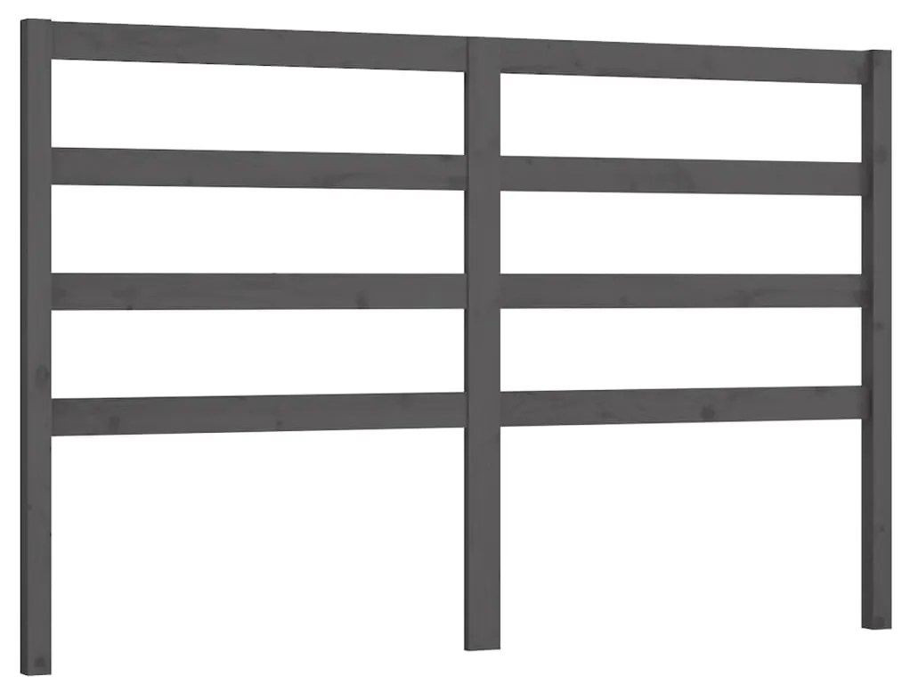 Tablie de pat, gri, 166x4x100 cm, lemn masiv de pin Gri, 166 x 4 x 100 cm, 1