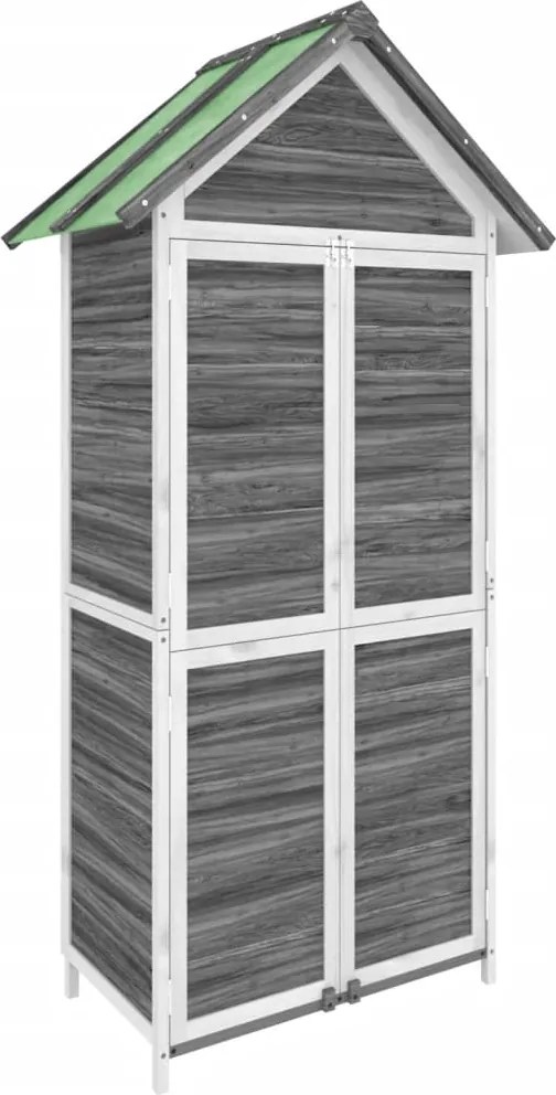 vidaXL Magazie de unelte de grădină gri 89x52,5x175 cm lemn masiv pin