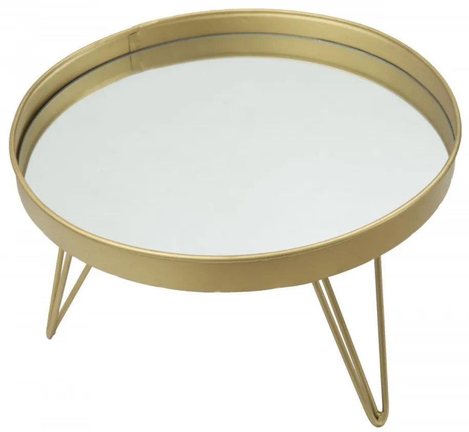 Suport pentru reviste auriu din metal, ∅ 31 cm, Glam Gold Mauro Ferretti