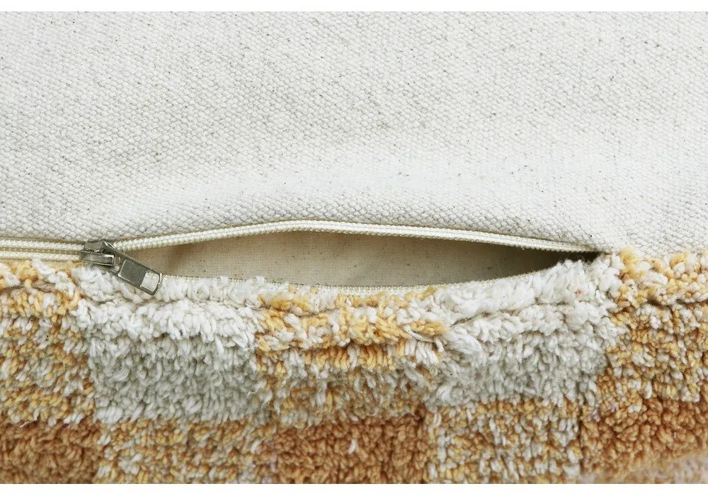 Puf de copii galben ocru Vichy Honey – Lorena Canals