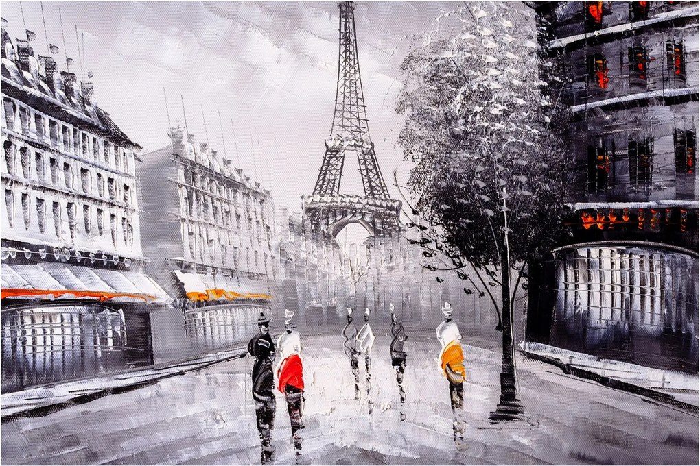 Tablou - Pictură în ulei, Paris (90x60 cm)