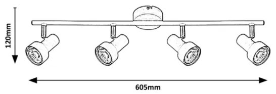 Spot Rabalux 4xGU10/50W/230V