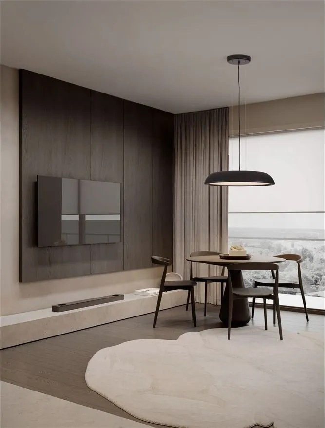 Lustra LED suspendata stil modern FELICIA negru 60cm