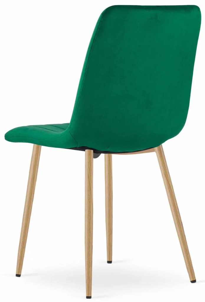 Scaun LAVA din catifea verde