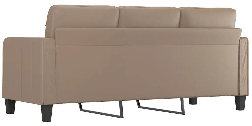 Canapea cu 3 locuri, cappuccino, 180 cm, piele ecologica Cappuccino, 198 x 77 x 80 cm