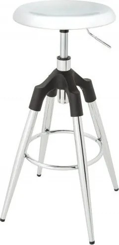 Scaun de bar pivotant Industrial 80cm, crom