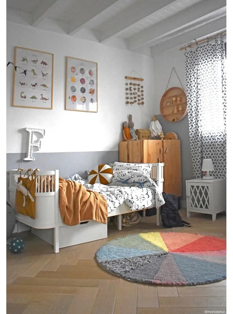 Covor pentru copii lavabil/țesut manual din lână ø120 cm Pie Chart – Lorena Canals