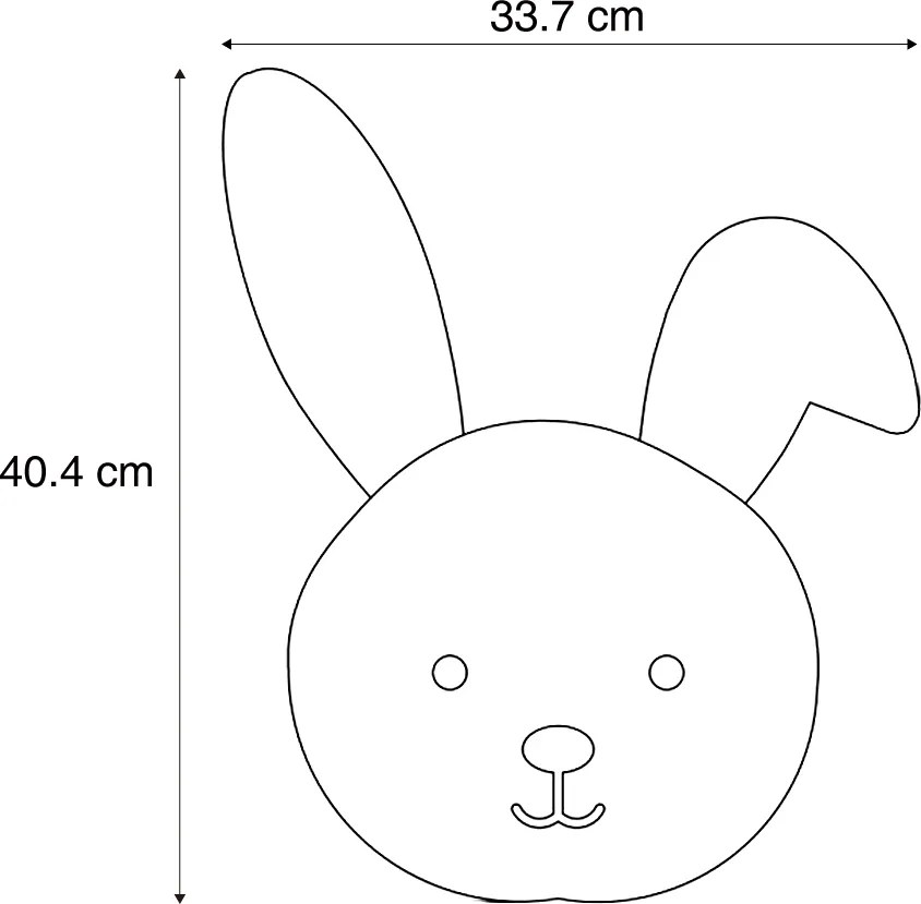 Lampă de perete pentru copii bej, cu LED, cu dimmer în 3 trepte - Benny the Bunny