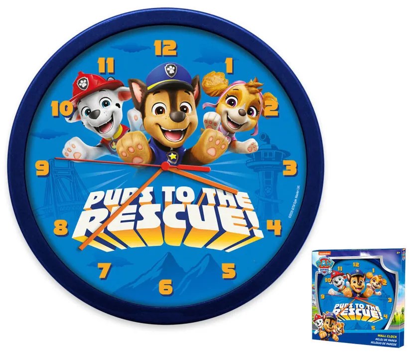 Patrula Cățelușilor Rescue Pups ceas de perete 25 cm