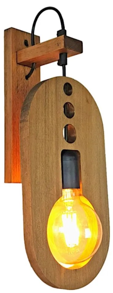 Aplica de perete rustica fabricata manual din lemn MELISSA