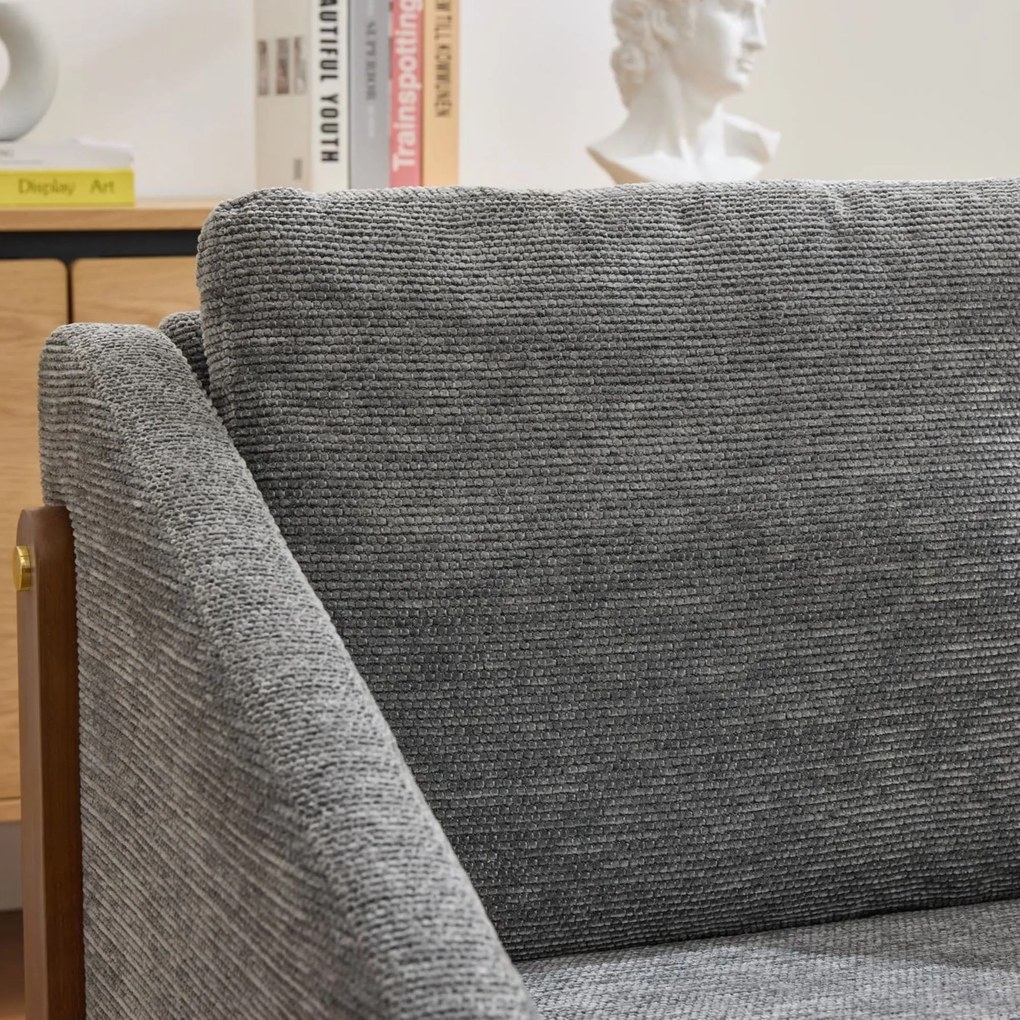 Scaun modern de accent pentru living, Gri | Aosom Romania