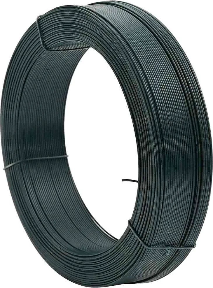 vidaXL Fir tensionare pentru gard 250 m 2,3/3,8 mm verde închis, oțel