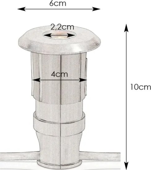 Markslöjd 107717 - Corp de iluminat LED încastrat pentru exterior GARDEN24 3W/24V IP44 negru/crom mat