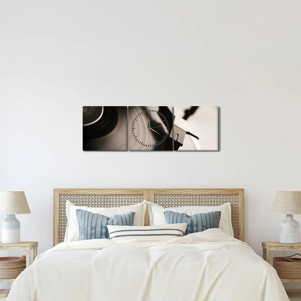 Tablou - Înregistrare gramofonică (cu ceas) (90x30 cm)