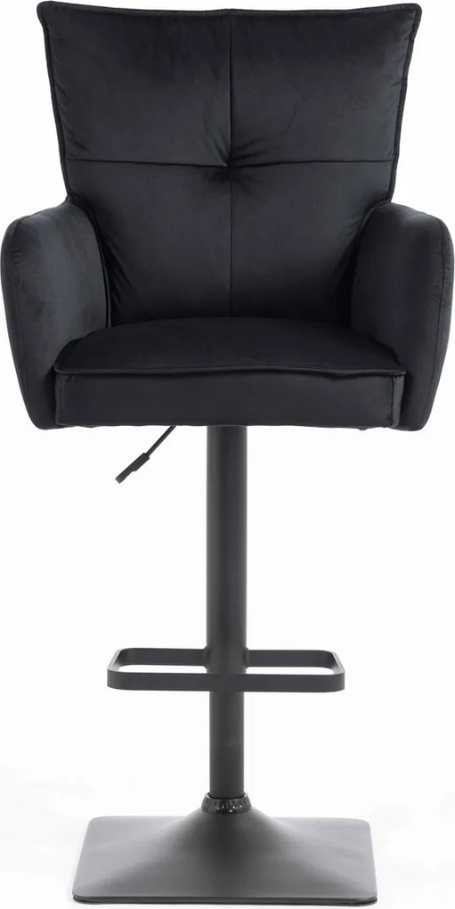 HR250KW Scaun Catifea Neagră Bază Neagră