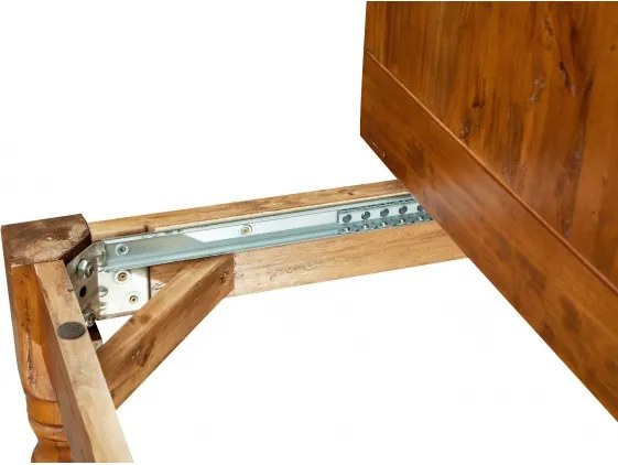 Masa pliabila, L90(180) 90 H80 cm,culoare nuc antichizat, Lemn masiv