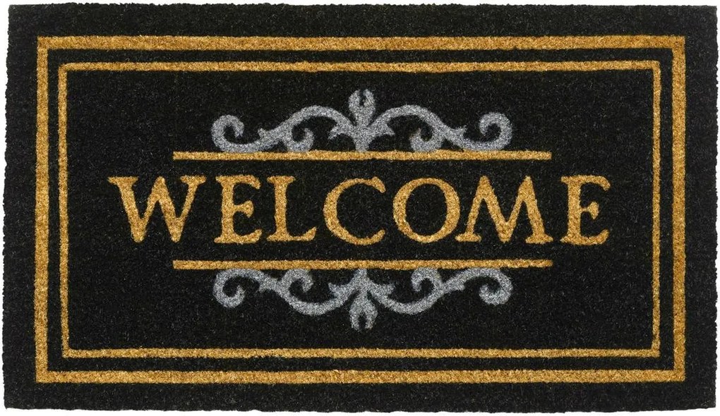 Covoras Intrare Ganta, Cocos, Negru, 40x70