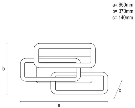 Lustră LED dimabilă aplicată LED/90W/230V 3000-6500K + telecomandă