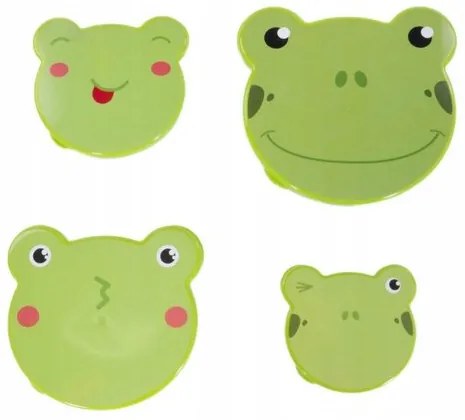 Set de cutii pentru gustări pentru copii Frog, 4buc , 200 ml, 300 ml, 500 ml și 750 ml