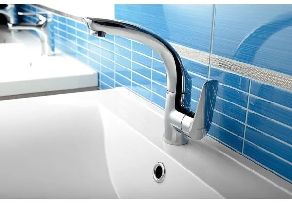 Sapho - Baterie lavoar SOLITER, 18 cm, crom lucios