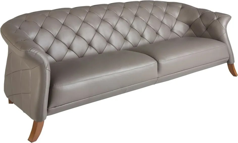 Canapea 3 locuri design LUX Chester Grey Leather