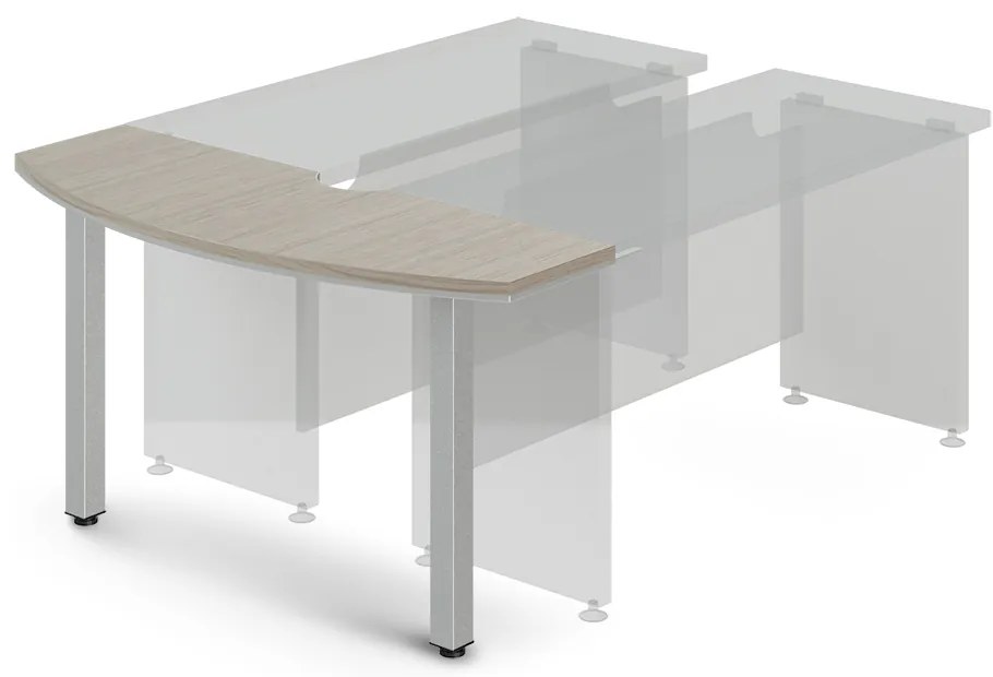 Element de finisare TopOffice 140 x 50 cm, driftwood
