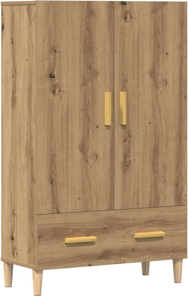 vidaXL Dulap înalt, Stejar artizanal, 70x31x115 cm, lemn compozit