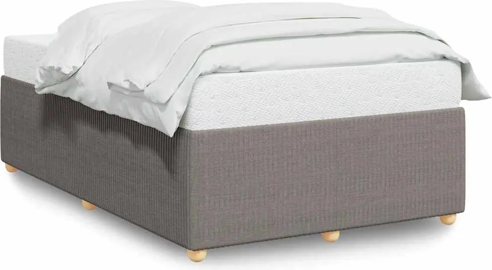 vidaXL Cadru de pat fără saltea, gri taupe, 120x200 cm, textil