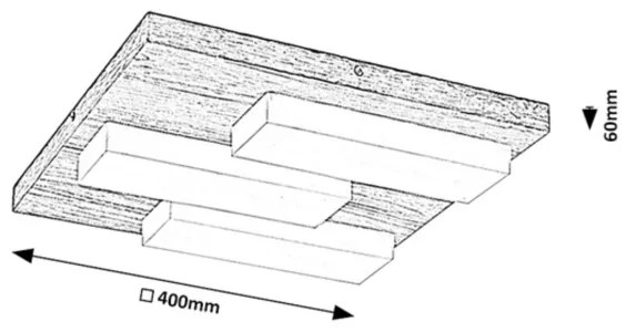 Plafonieră LED KONTE LED/30W/230V stejar Rabalux 71142
