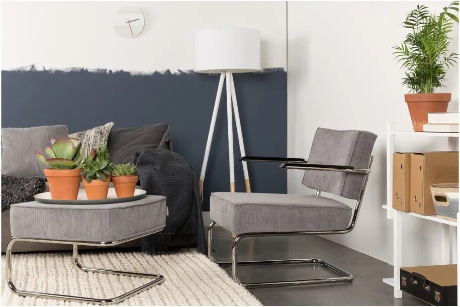 Ceas de perete din marmură Zuiver Marble Time, alb